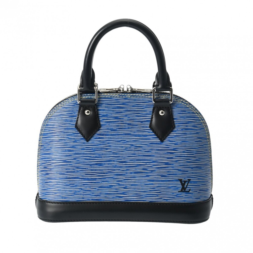 Louis Vuitton Epi Alma Bag Denim Blue Leather Handbag